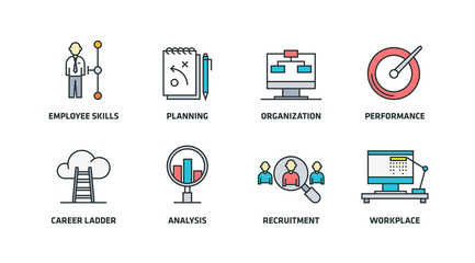 BUSINESS MANAGEMENT ICON SET