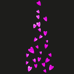 Valentines day sale with glitter hearts.