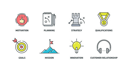 BUSINESS SUCCESS ICON SET