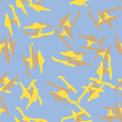 UFO camouflage of various shades of yellow, brown and blue colors
