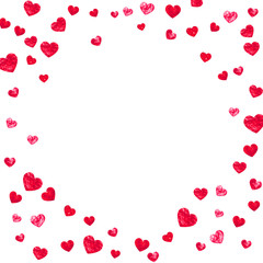 Valentines day sale with glitter hearts.