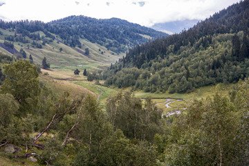 Naklejka premium landscape in the mountains