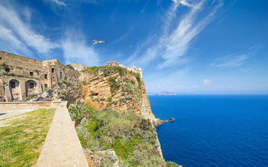 Terra Murata situated on highest point of Procida Island, Italy.