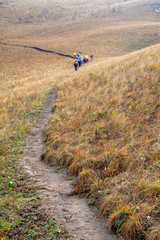 Outdoor travelers in the hillside, Beijing, China