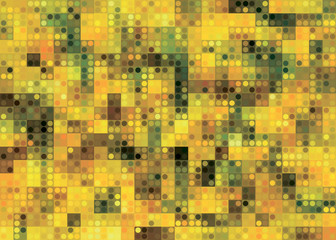 Yellow abstract pixel background