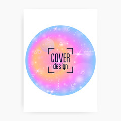 Holographic background. Princess gradient. Kawaii unicorn hologram.