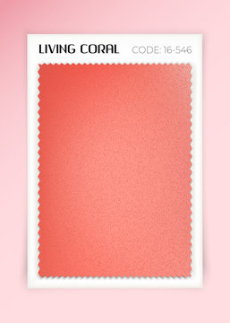 Living Coral Fabric Vector Sample