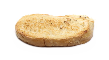 Toast slice isolated on white background
