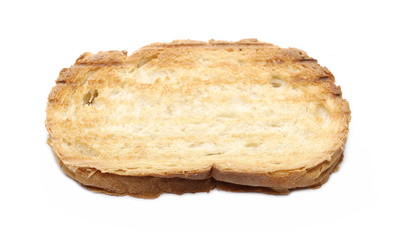 Toast slice isolated on white background