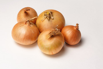 onions isolated on white background