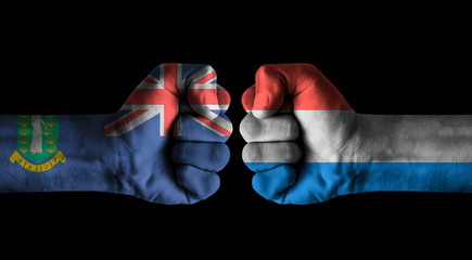 Fototapeta premium Brit virgin islands vs Netherlands