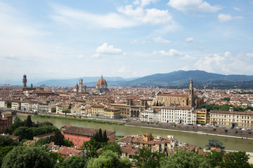 Fototapeta premium Duomo di Firenze e scorcio sull'Arno