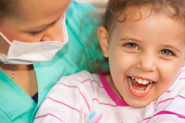 Dentist and young patient