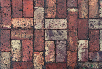 Brick pavement background