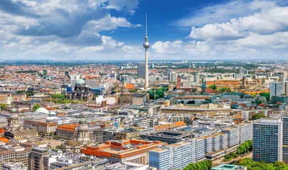 Papier Peint photo Berlin panoramic view at the city center of berlin