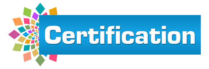 Certification Colorful Squares Circular Bar 