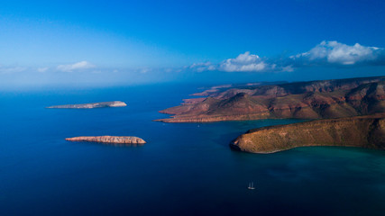 Plakat Aerial panoramics from Espiritu Santo Island, Baja California Sur, Mexico.