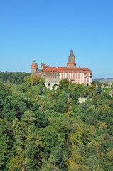 Ksiaz Castle in Wałbrzych, One of the largest castles in Poland, Lower Silesia, Poland