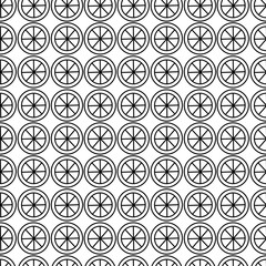 black seamless vector citrus pattern