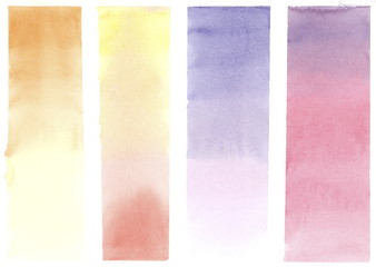 Four watercolor gradients