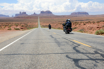 motorcycle riding in Monument Valley Tribal Park