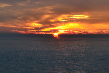 coucher de soleil à l'ouest, Cap Blanc Nez, Côte d'Opale, Pas de Calais, Nord, France