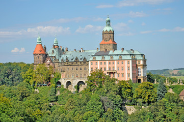 Fototapeta na wymiar Ksiaz Castle in Wałbrzych, One of the largest castles in Poland, Lower Silesia, Poland