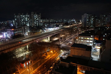Fototapeta premium a night view of Seoul