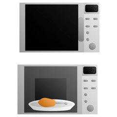 Fototapeta premium Microwave with food