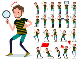 flat type Middle men sportswear_Action