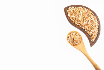 Popped amaranth grain - Amaranthus. Top view