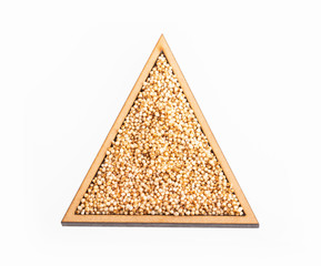 Popped amaranth grain - Amaranthus. Top view