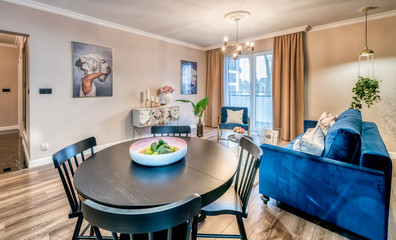 Dining room with table and chairs