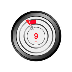 Vector color percentage chart indicator. Vector Illustration