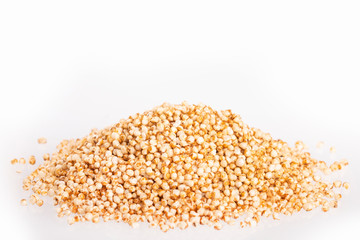 Popped amaranth grain - Amaranthus. Top view