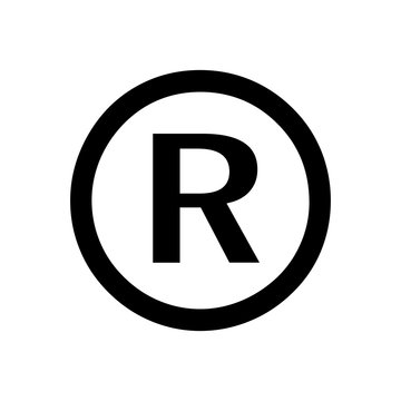 Register trademark symbol icon vector