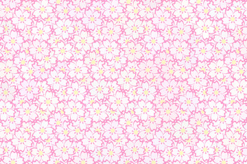 Background covered with cherry blossoms　桜の花で敷き詰められた背景