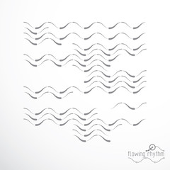 Vector cybernetic background, chaotic abstract lines illustration.