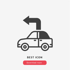 car direction icon vector