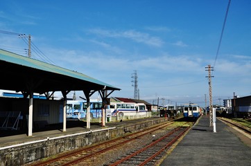 Obraz premium Nakaminato station in Hitachinaka, Ibaraki, Japan 