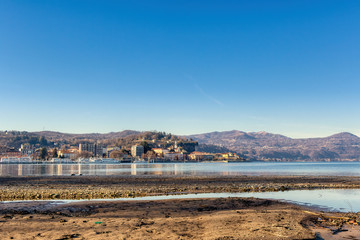 Overview of Lake Maggiore in Italy