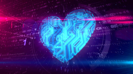 Digital heart symbol