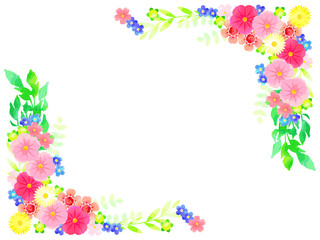 春の花のイラストの背景素材