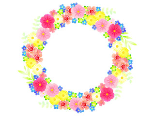 春の花のイラストの背景素材