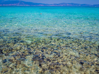 Fototapeta na wymiar Greece, Crete: Golden Beach in Chrysi island, one of the wildness in the world.