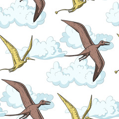 Pteranodon Dinosaur in the sky. © trihubova
