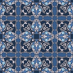 Square composition with silver scrolls and leaves. Design of kerchief