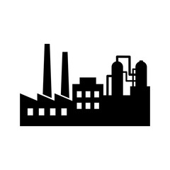 Factory vector icon on white background