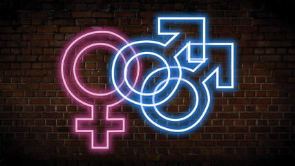 Bisexuality neon sign