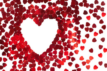 Сonfetti heart shape. Valentine's day card.